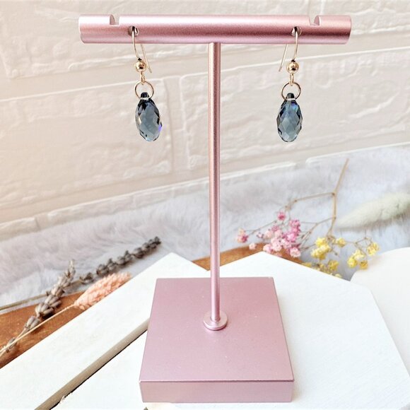 Crystal Briolette Earrings | Handmade in BC - Picture 3 of 3